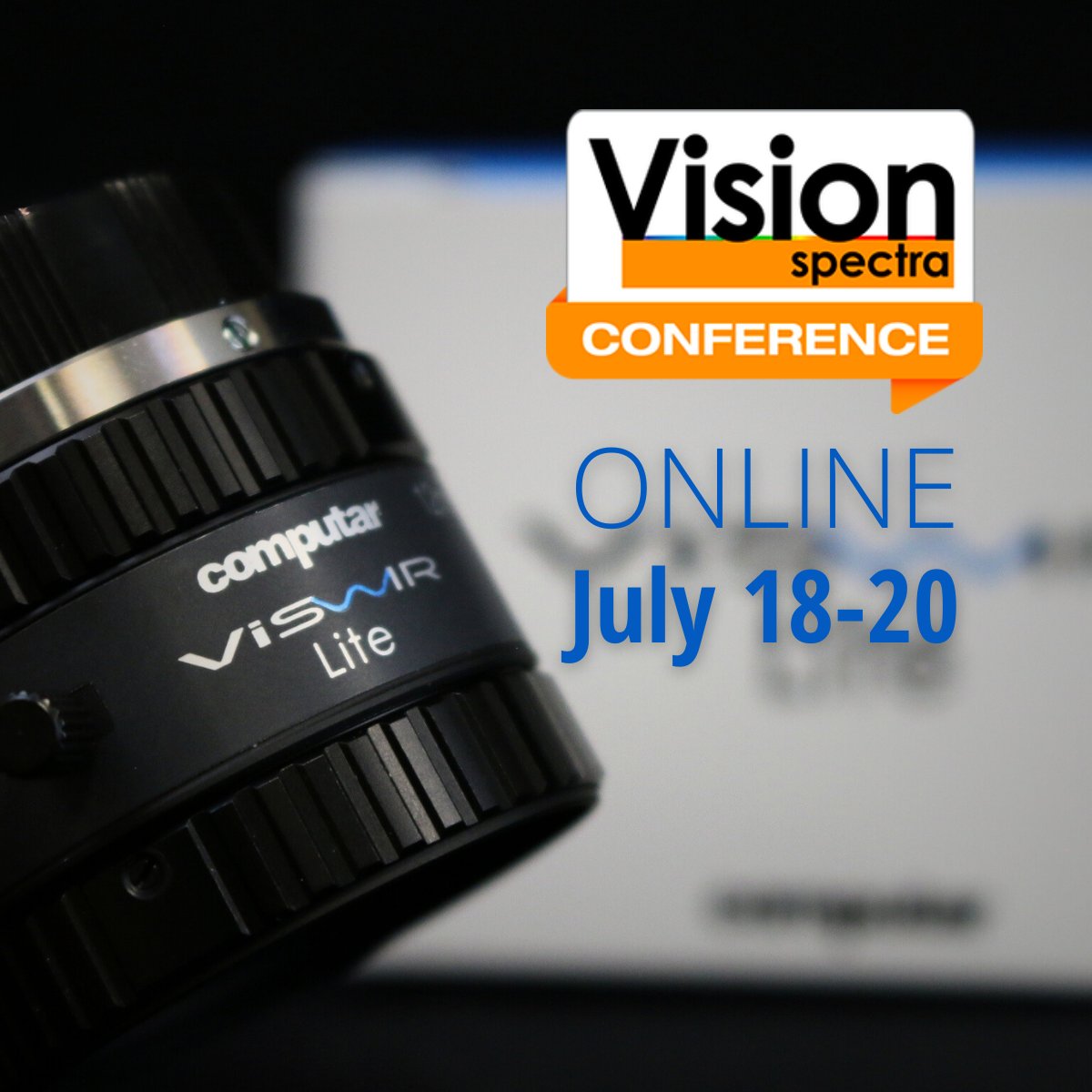 ComputarUSA's tweet photo. 📣 Exciting news! 🚀 Don't miss the @PhotonicsMedia "Vision Spectra Conference 2023" happening exclusively online from July 18 to 20. Explore the latest #tech now 👁️ Free registration: https://t.co/iDv0W5J025 #TechEnthusiast #lenses #mv #machinevision #VSC2023 #robotics https://t.co/GQys4b1EtV