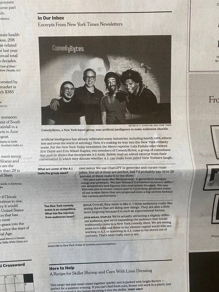 MONTIKILLA's tweet photo. We in the @nytimes baby! Check out our next show @comedybytesweb3 Wednesday 7/19 8pm it's gonna be 🔥 🤖 👾 🥳 🎉 🪅 🤪

Location: 647 Grand Street, Brooklyn, NY 11211

https://t.co/rVFkvgmzDM https://t.co/RGFIO7c5XK