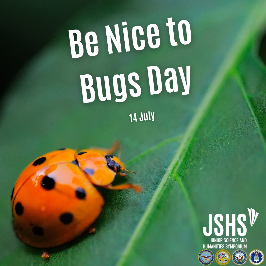 Go_JSHS's tweet photo. Happy National Be Nice to Bugs Day! This holiday was created to highlight the importance of bugs in our ecosystem. https://t.co/Nzlm5FXagj