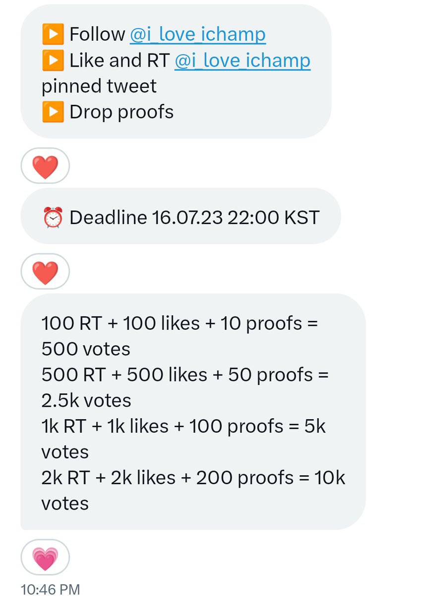 AlienEXO_L9's tweet photo. Attention EXOLs ‼️‼️👇🏻👇🏻
Show Champion deal for #EXO

~ Follow @i_love_ichamp
~ like and rt @i_love_ichamp 📌 twt
~ Drop proofs

Max of 👇🏻‼️‼️👇🏻
2k likes +2k rts + 200  proofs= 10k vts

Ends on 16th July 22:00 pm kst 📢📢

Mass spread this Eris🔥 tag your moots please🥺🙏🏻Fighting https://t.co/czYXIiIcRR