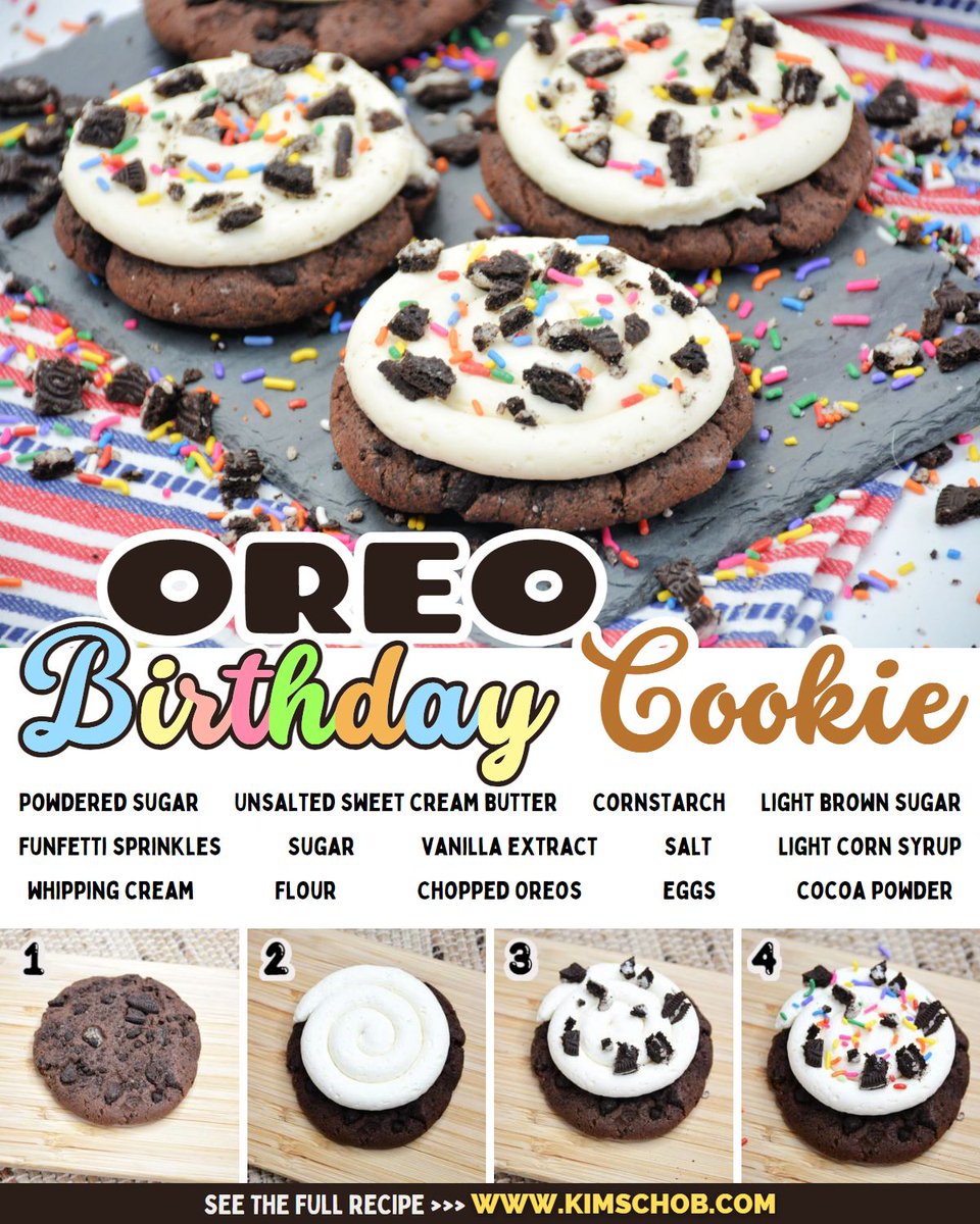 kimschob's tweet photo. Guess what? ππͺ I've got a treat for all you cookie lovers out there! πβ¨ Introducing the mind-blowing Crumbl Copycat Recipe β Oreo Birthday Cookie! π₯π Brace yourselves for an explosion of flavors and birthday vibes! ππβ¨ #CookieLovers #OreoObsession
https://t.co/5mXHKqINs9 https://t.co/xbCCYnd8Nk