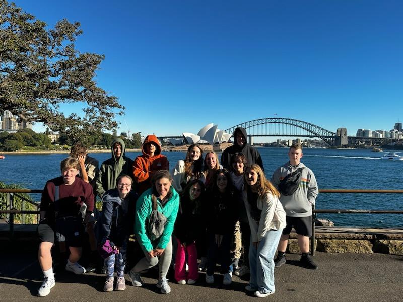 PSD_NorthMS's tweet photo. To kick off their summer, students from @PennridgeHS,  @PSD_NorthMS, @PennCentralMS, and @PSDSouthMS got together to pose in Sydney, Australia!! Their incredible trip took them "Down Under" for 16 days of sightseeing, exploring, and enjoying a whole new world!!! https://t.co/CCEQ7SMyuZ