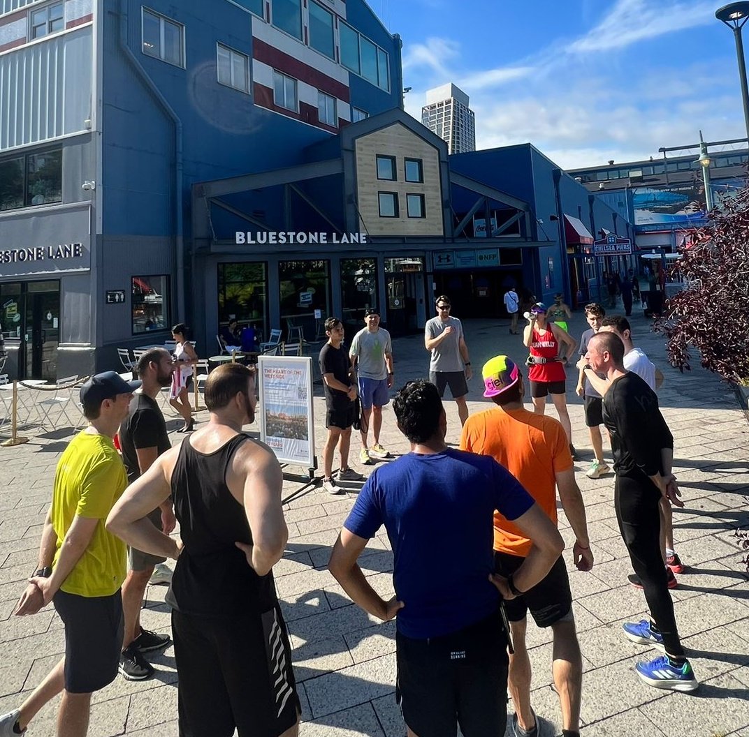 Getting after it ☀️ between 🌧️&🌧️ -> being rewarded with fantastic views More views on the run 🐇 this weekend with our @tracksmith friends Sat, 7/15 @estanleydott for deets Sun, 7/16 Cannonball Run from Amagansett Sq 9 am every Mon / Fri @ChelseaPiersNYC @BluestoneLane