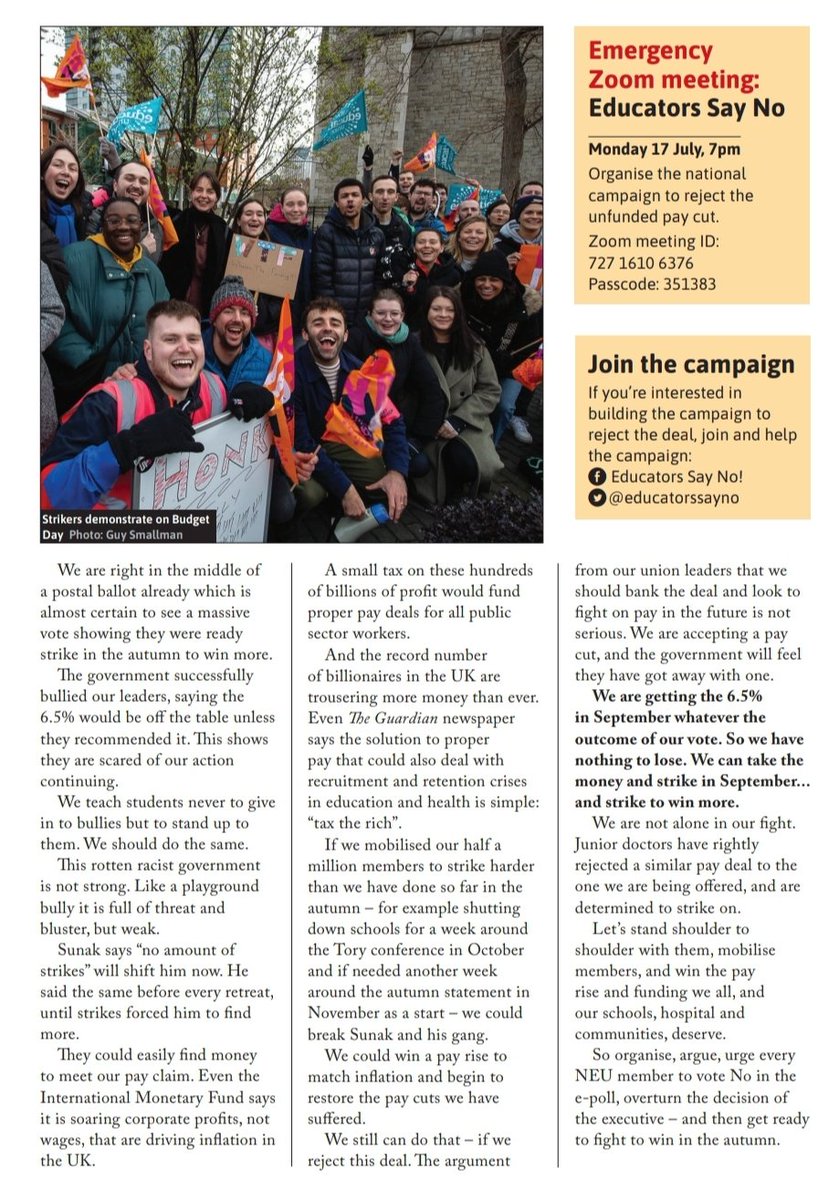 Please share this leaflet! 
#EducatorsSayNo