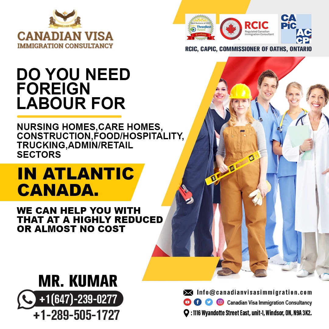 CanadianVisaIm1's tweet photo. Are you a Business Owner? Are you hiring for your Business in Atlantic Canada? We can help. Contact us for more details. Visit- https://t.co/lr1dzjeTgL or https://t.co/dnMcdBdENk https://t.co/ZcbMWmnOus