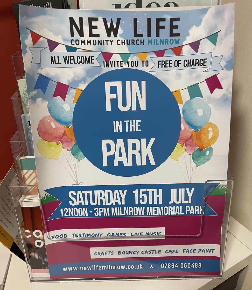 Always grateful to Chris ⁦<a href="/BrokenpencilUK/">Chris stansfield</a>⁩ for always being so willing to support ‘Fun in the Park’ event in Milnrow each year by printing a few of these posters FOC. Thankyou! 🙏