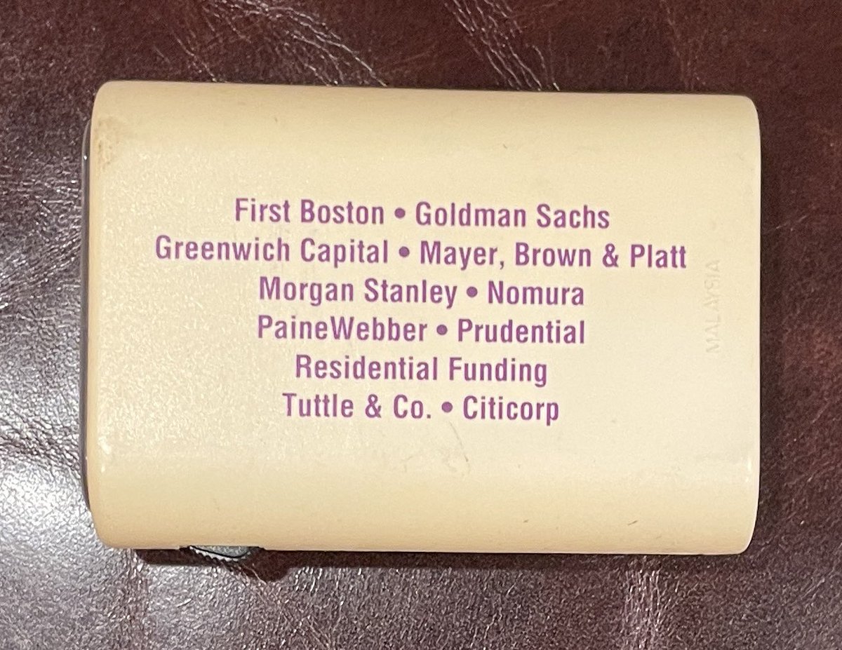 StojBoj's tweet image. I love finding old swag. #MBS #ABS #securitization #oldWallStreet