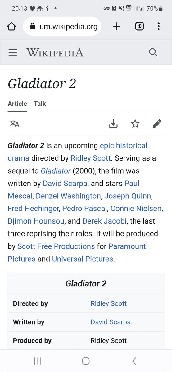 jpstafford's tweet photo. Woah...hang on.

Are they really going with 'Gladiator 2' instead of 'Gladiator II'?

Because, you know, if ever a sequel should have Roman Numerals...

#gladiator2 https://t.co/9tVWy2BqC8