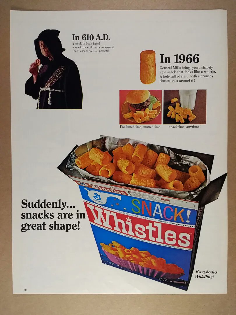 Discontinued Foods! on Twitter "Whistles (1966circa 1972) Part of a
