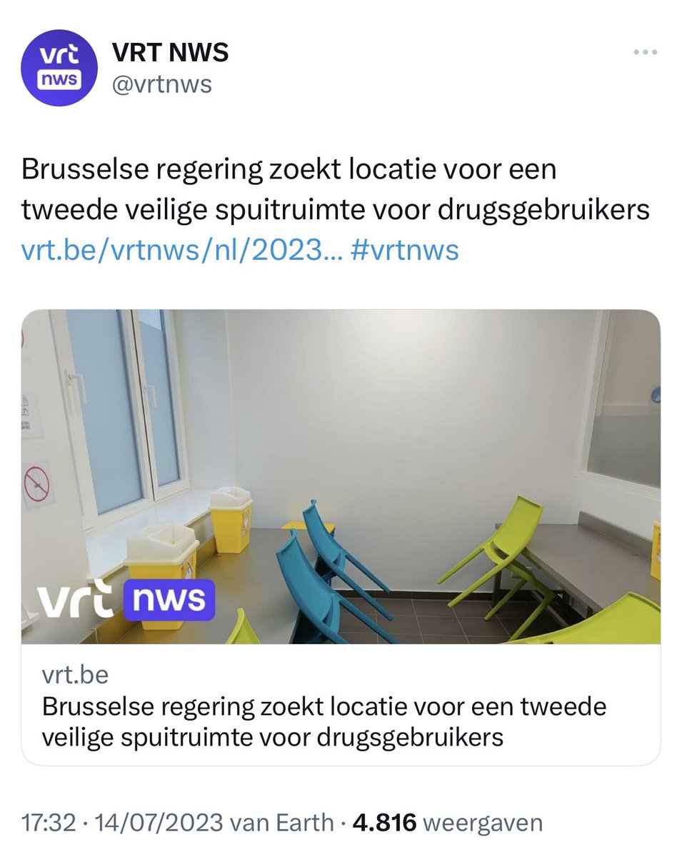 Het enige openluchtzwembad in Brussel, dat door vrijwilligers @pooliscoolbxl open gehouden wordt, moest recent sluiten wegens de slechte waterkwaliteit.

Voor drugsgebruikers zoekt de Brusselse regering een tweede veilige spuitruimte.

🤔