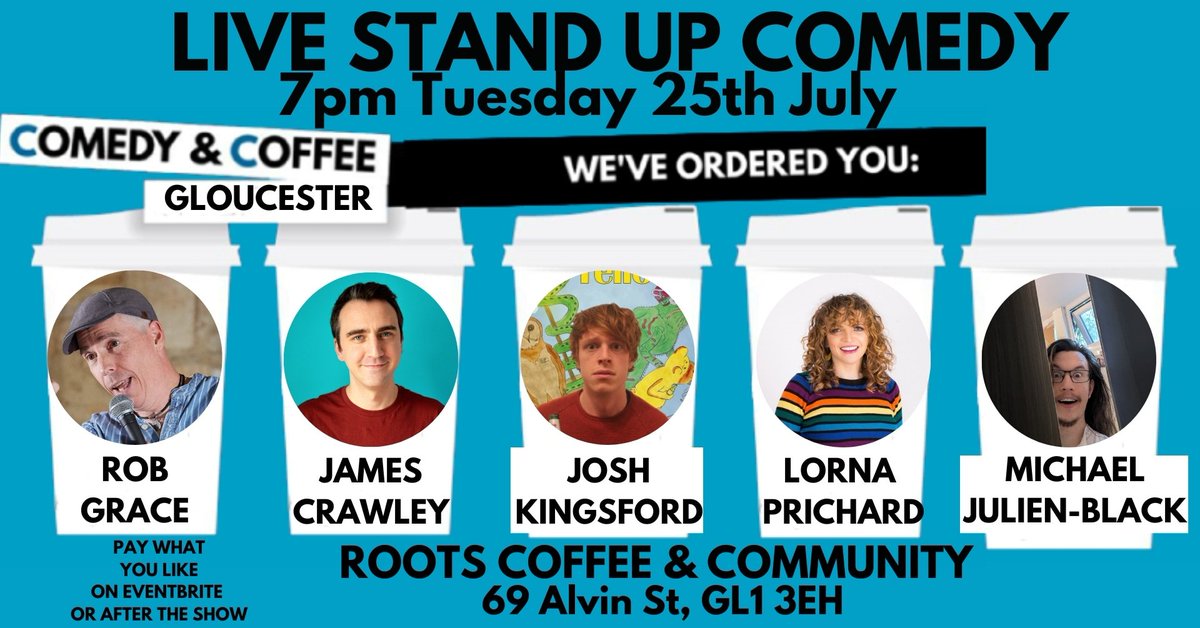 Live comedy in Gloucester later this month. Pay what you like, before or after. Ticket link in my bio.