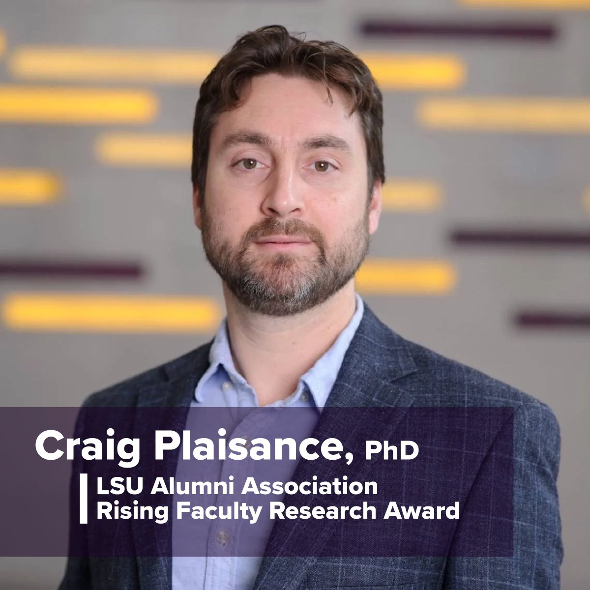 Today is #FeaturedFacultyFriday! We are proud to congratulate Dr. Craig Plaisance on receiving the LSU Alumni Association Rising Faculty Research Award.

#LSUChE #ChemicalEngineering #LSUChemicalEngineering #LSU