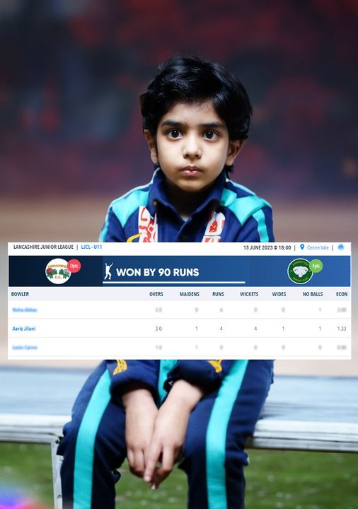 arifjilani's tweet photo. In a jaw-dropping display of skill and determination, my 9-year-old star bowler bagged a fantastic hat trick, leaving the opposing team in awe!
#ProudParent #CricketChampion #FutureStar #LJCL #Pakistani #FastBowling #AarizJilani #lancashire
See less https://t.co/swFb6H1uyb