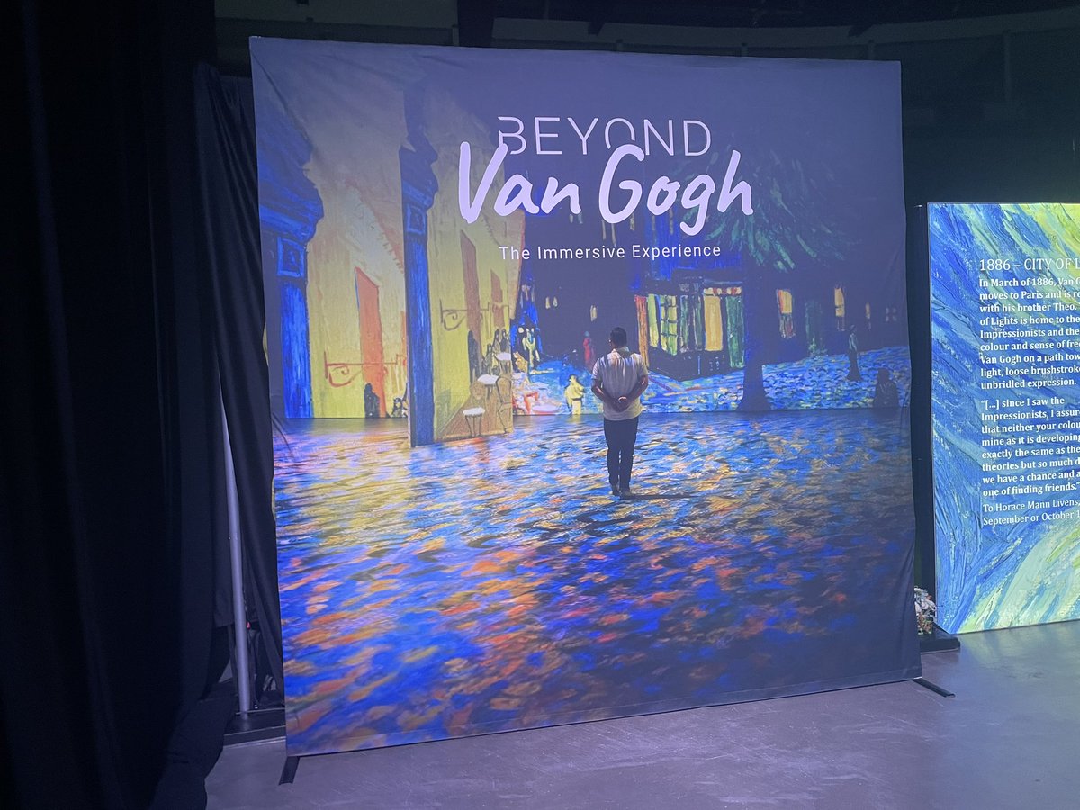 SeanMarks505's tweet photo. “Beyond Van Gogh” opens at the @enmaxcentre today and runs until Aug.6. It’s an immersive experiencing featuring over 300 pieces of Van Gogh’s work and gives an in-depth look into who he was and what inspired him. Tune into @CTVLethbridge at 5:00 for the whole story. #VanGogh https://t.co/uXo2NsBQa9
