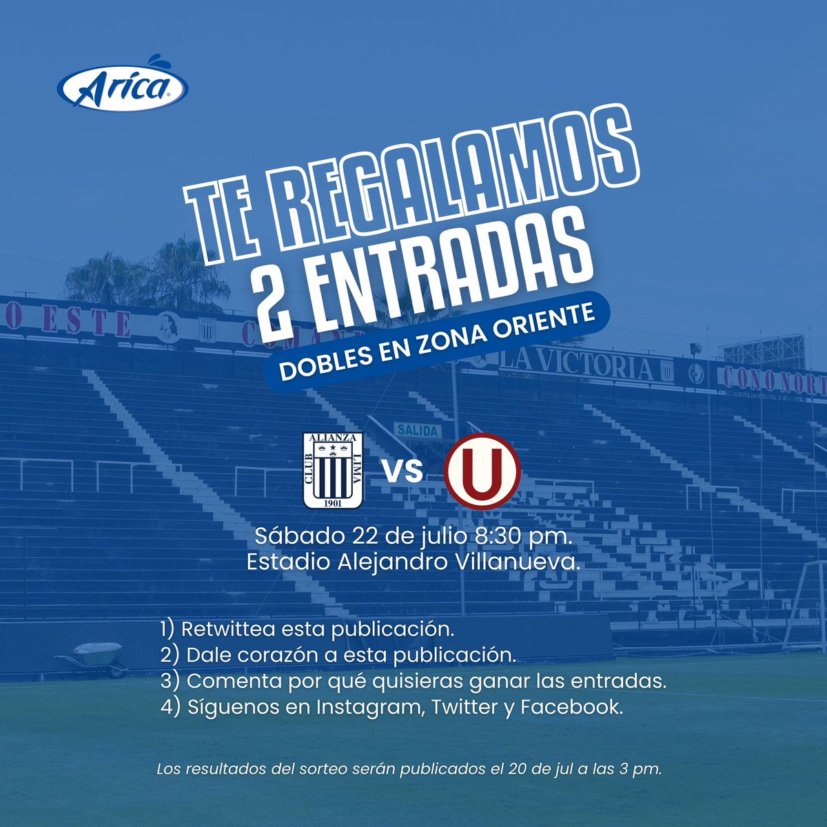 ¿Aún no has conseguido tus entradas para apoyar a la blanquiazul en el clásico? 💙🤍

¡Tenemos una sorpresa para ti! Regalaremos 2 entradas dobles en la zona oriente. 🙌🏼🙌🏼

Sigue estos simples pasos para participar👇🏼