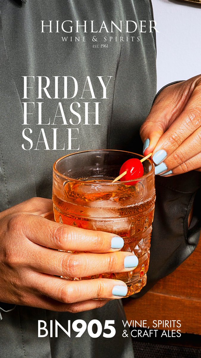 HighlanderWine's tweet image. It's almost the weekend, so that means today is our Flash Friday sale. We've got some incredible items featured in the sale. Check out all our online offers here: highlanderwine.com/featured-sales/

#CalgaryStampede #calgary #yyc #yeg #yycbuisness #wine #winelovers