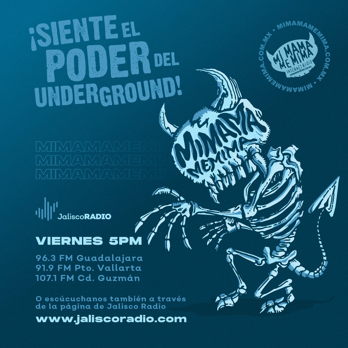 mimamamemimagdl's tweet photo. HOY #MiMamaMeMima en vivo por @JaliscoRadio
Viernes (5 PM) 96.3 FM GDL
En linea https://t.co/C7KQW4QCo0
Con música de #PlayaBagdad @lmf_oficial #LACalleMata #HollywoodBabilonia #Parabellum #TomarControl #LasFokinBitches #FloresYFuego y mas ! https://t.co/Oi8EsWo06o