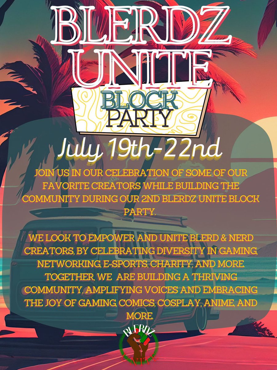UrbanSama's tweet photo. “If you ain’t 1% better (or pulling up to the @BlerdzUnite Block Party 2), then you sh*tty!” - or whatever @Owtlaw3d said 😅

The events for next week are stacked. Your favorite creators will be there! It’s time to celebrate black excellence! https://t.co/pMaUFUVFbm