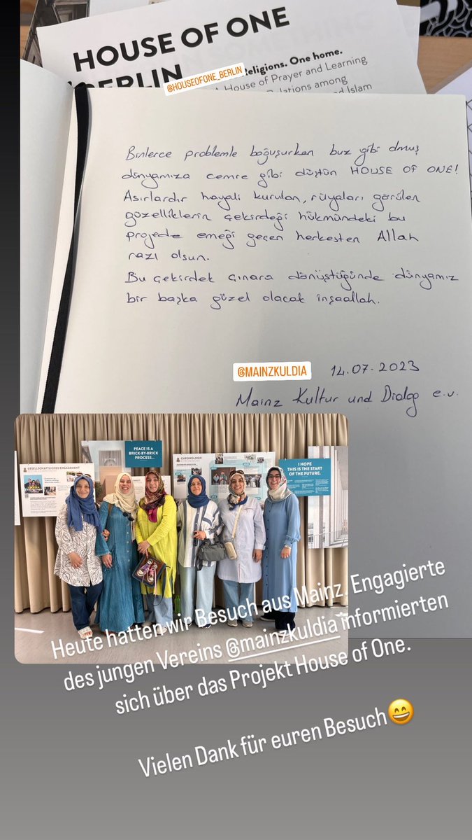 ForumDialog's tweet photo. Wir hatten heute Besuch aus Mainz! Danke für euer Interesse am einzigartigen Porjekt @House_of_One_DE
#interreligiös #bauen #frieden #houseofone #forumdialog #austausch #lernen https://t.co/lhAKExfWO5