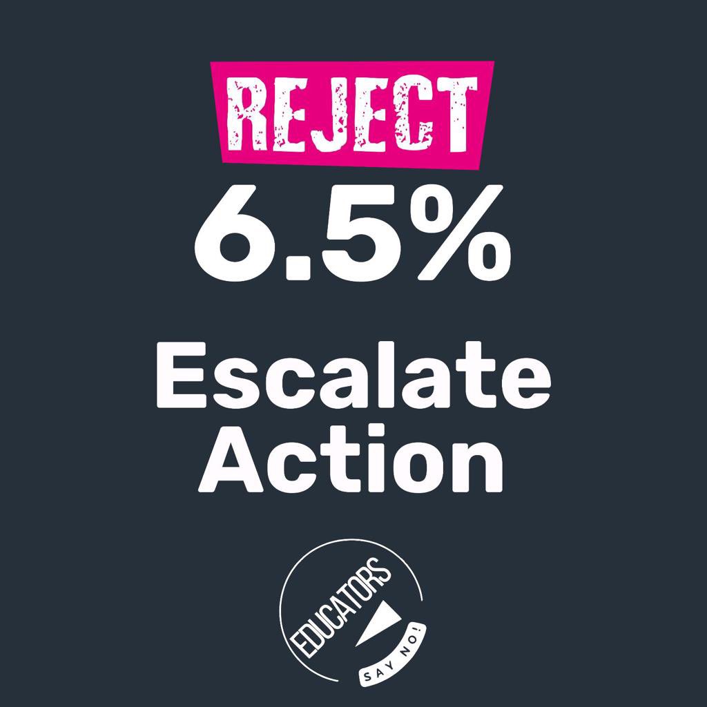 #NEU #EducatorsSayNo #VoteReject The rotten deal agreed by the education unions with the government does NOT match inflation and is NOT fully funded