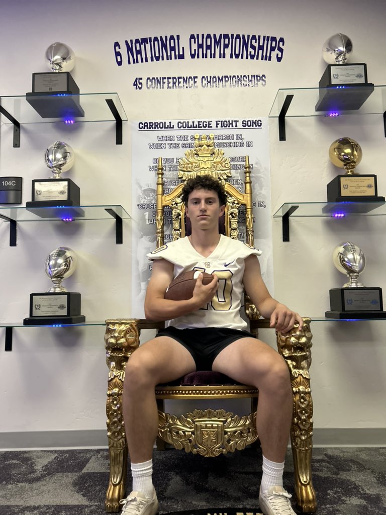 CooperC2024's tweet image. Huge thanks to @CoachPfanny and @CoachTPurcell for the awesome visit at Carroll College!