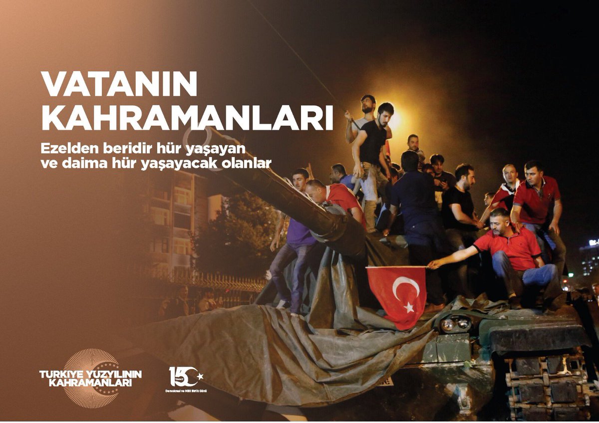 #15Temmuz ; Milletin, Millet İradesinin, meydanlara inerek göğsünü Vatan için siper eden kahramanların yazdığı destandır.

Aziz Şehitlerimize Rahmet, Gazilerimize Minnetle…

📍15 Temmuz Demokrasi ve Milli Birlik Günü