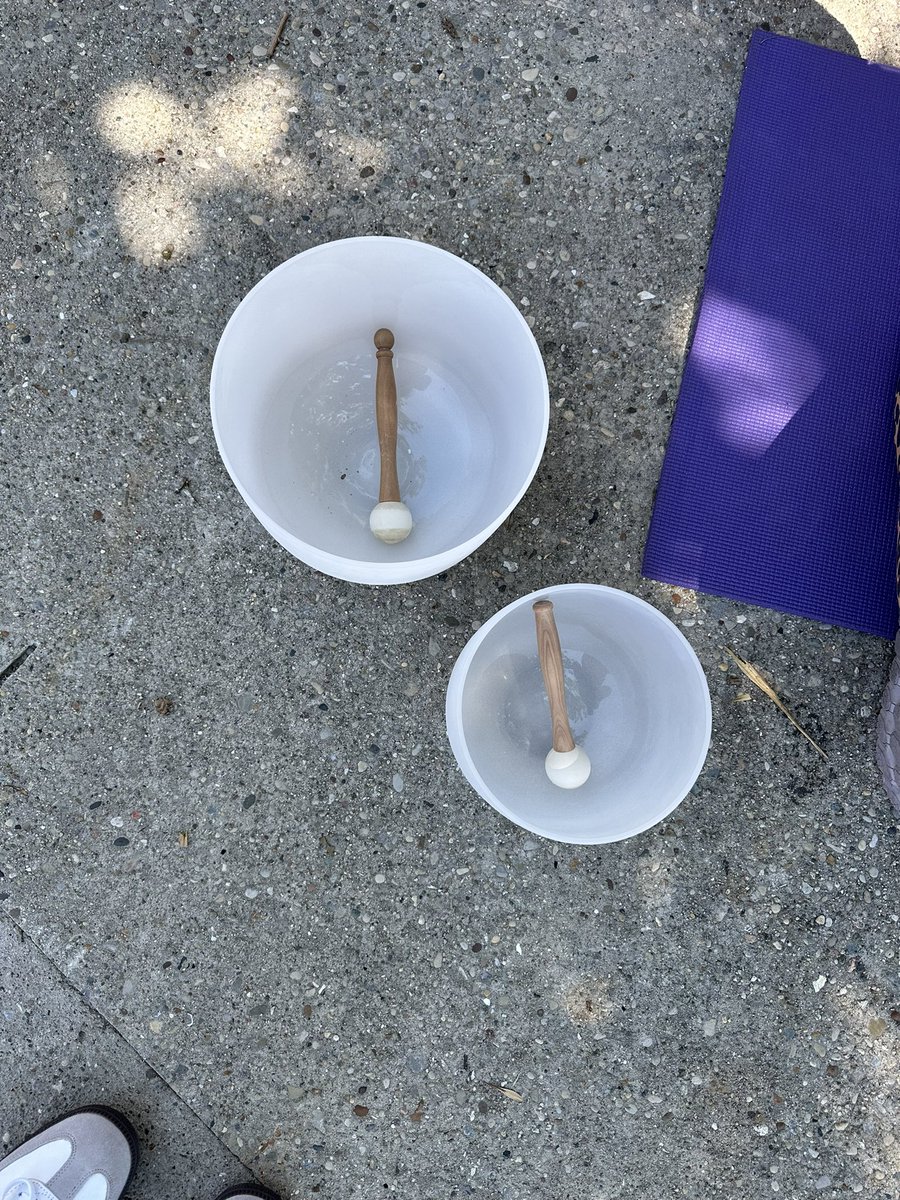 Compliance had the opportunity to host the latest Staff Meet &amp; Eat and we brought the zen! 🧘 Puppies, yoga, &amp; sound baths for the entire athletic staff! Thank you to Never Again Nameless &amp; Puppy Gram for letting us love on your pups! 🐶❤️🐾