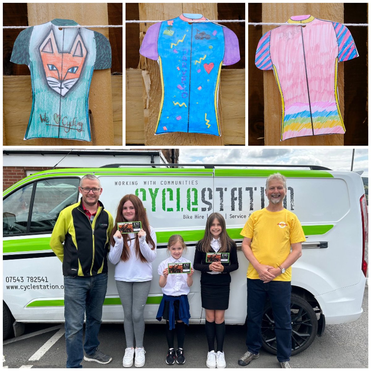 Darvelo design a Cycling Jersey !! Well done @eacDarvelPS Eilidh, P6 in 1st (£50), Danni Lee P7 in 2nd (£30) and Ivy P4 in 3rd (£20). The winning designs expertly chosen by Chris Sanderson, from @circularcomscot @EastAyrshire @CyclingWorlds @CyclingScotland @CyclingUKScot