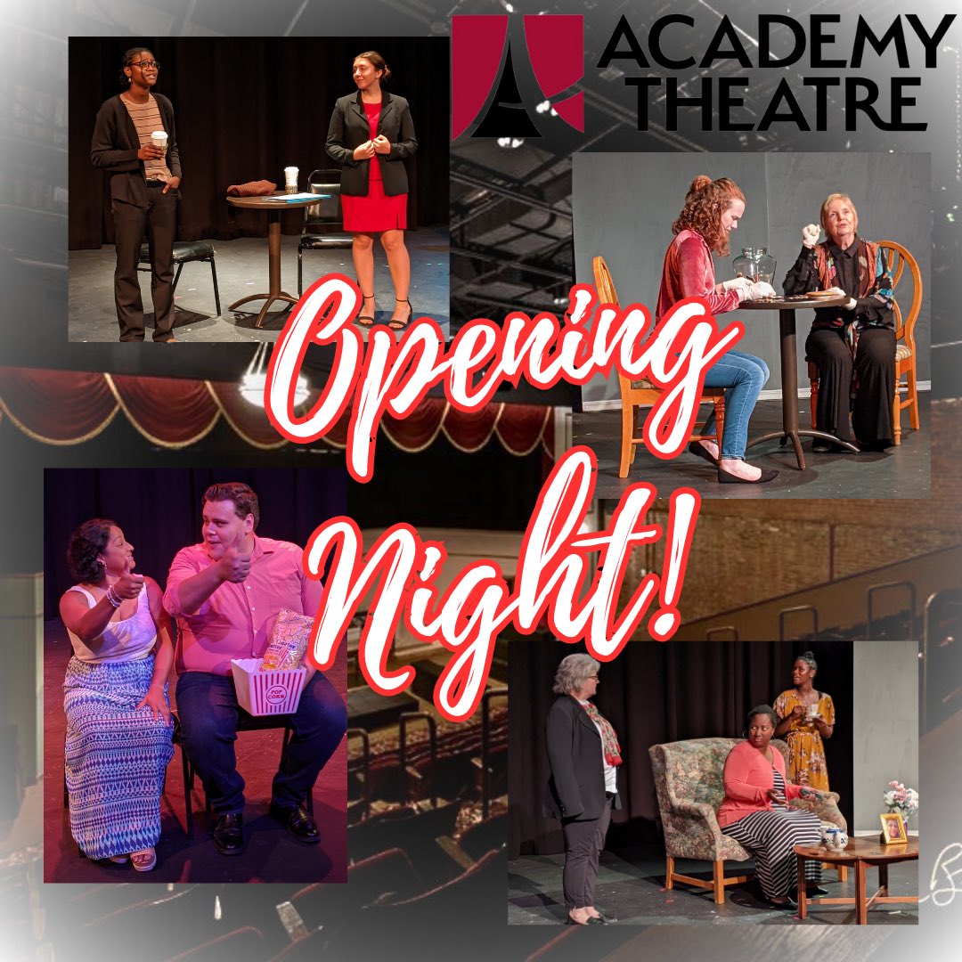 AcademyTheatre's tweet image. TAPAS: MY TWO CENTS opens tonight! These incredible playwrights have given the actors and directors great shows to breathe life into on stage! 
Tickets are going fast! Get yours at simpletix.com/e/tapas-my-two…
#AcademyTheatreGA #TapasMyTwoCents #AtlantaActors #AtlantaPlaywrights