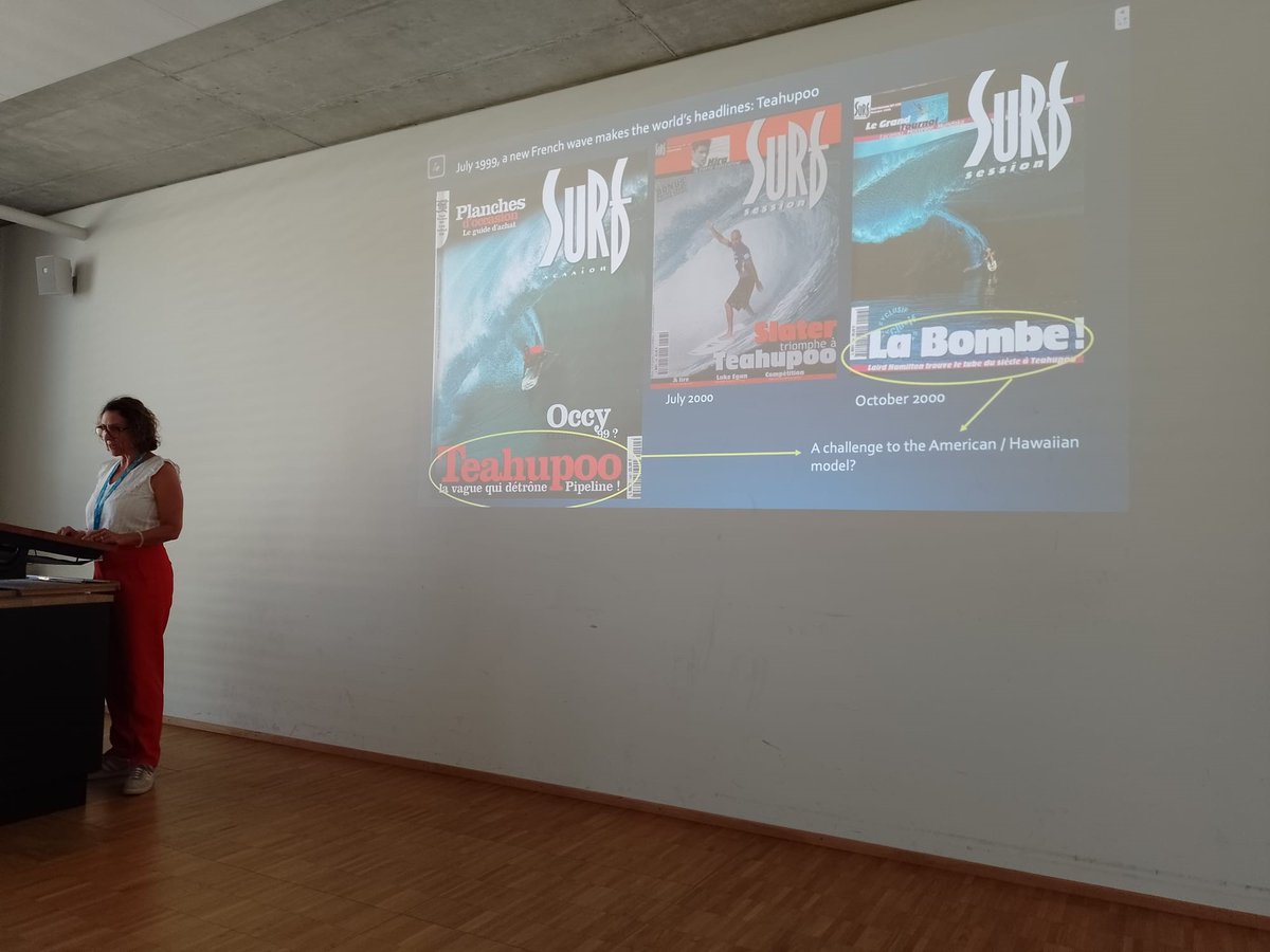 Today, on the last day of the @ISHPES Congress 2023, Valérie Cruzin presented a study entitled 'Big Wave riding: From the Local to the Global Stage of Surfing, or Vice Versa?' Congratulation and welcome back to Besançon!