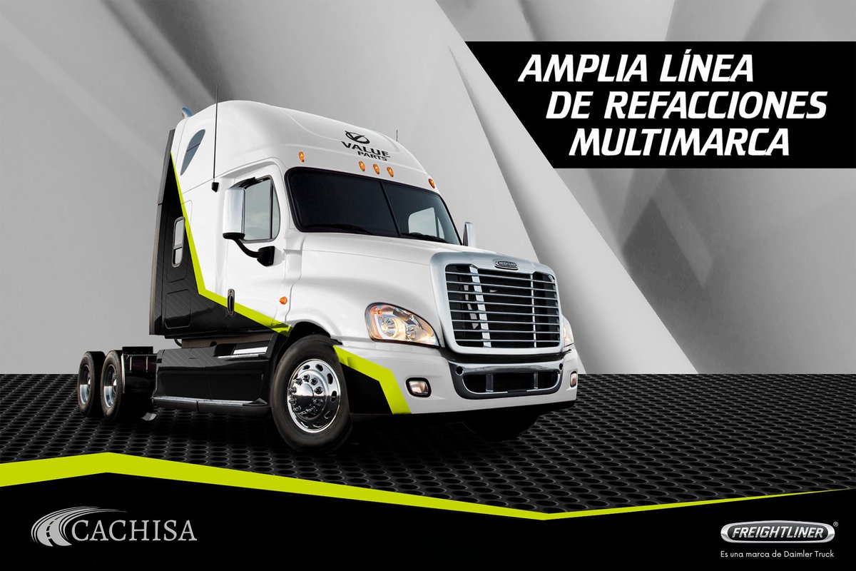 CACHISA1's tweet image. ¿Ya conoces la oferta de #ValueParts? Te ofrece amplia gama en refacciones multimarca y cuenta con todo el respaldo de Freightliner.

cachisa.com
#SomosFreightliner #SomosRefacciones #cachisa #Daimler #Multimarca #Loquetunegocionecesita #cachotumejorcompañerodeviaje