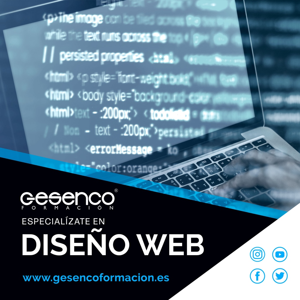 gesenco's tweet photo. Desde #GesencoFormación te presentamos el #Curso  Experto en Programación Web Front – End. Adquiere conocimientos para programar web usando las herramientas más potentes del mercado. +Info en: https://t.co/LNJhnVu79m https://t.co/exyyfXKgwS