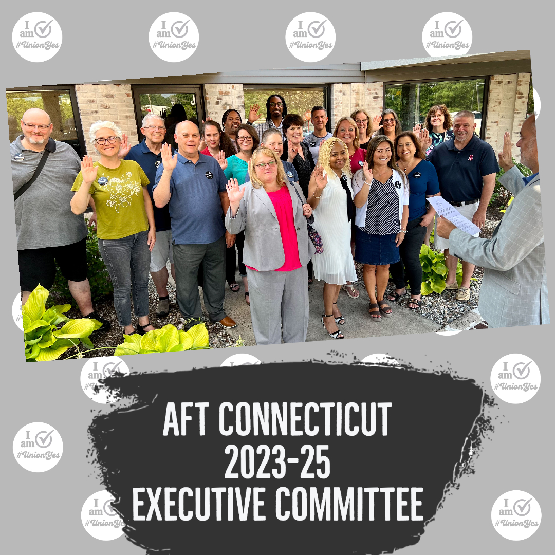 Last night exec cmte members elected by delegates to #AFTCT23 convention sworn-in for 2-yr terms by st Sen <a href="/SaudAnwarCT/">Dr. Saud Anwar</a>; leading way forward: aftct.org/executive-comm… #ChargingUp23 @AFTUnion <a href="/AFTteach/">AFT TEACH</a> <a href="/AFTHigherEd/">AFT Higher Ed</a> <a href="/AFTHealthcare/">AFT Healthcare</a> <a href="/AFT_PE/">AFT Public Employees</a> <a href="/PSRP_AFT/">AFT PSRP Division</a>