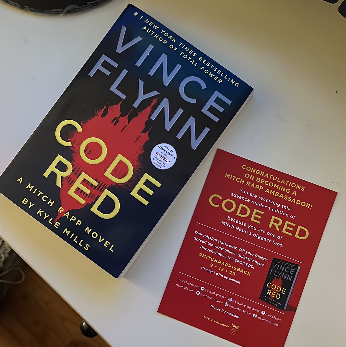 _nickdenny3's tweet photo. BOOK MAIL!!!! Starting the weekend off right! @KyleMillsAuthor @VinceFlynncom @AtriaMysteryBus @EmilyBestler. I am honored to play such a small role in this great series! #MitchRappIsBack #CodeRed #MitchRappAmbassador https://t.co/XxepDx9OuX