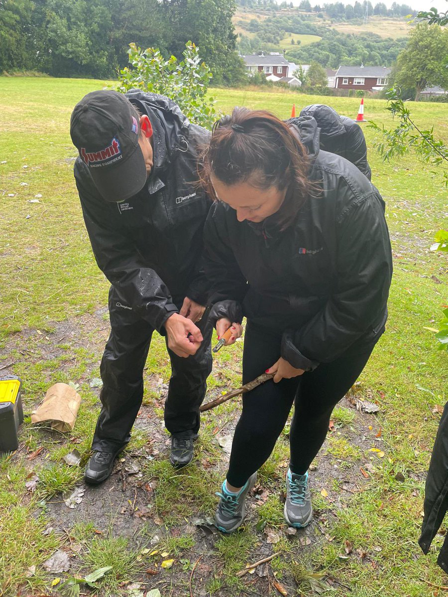 JoanneWeightman's tweet photo. Delighted to have secured training &amp; grant funding from @LtL_News Torrential rain 🌧️ didn’t stop our #outdoorlearning session @GlyncoedP today! We can’t wait to develop new skills with our learners 🌳🔨🪵 #LearningThroughLandscapes @_OLW_ @LoveOutdoorLea1 @SOuLupdate @EAS_Equity https://t.co/W7zEwwJH5R
