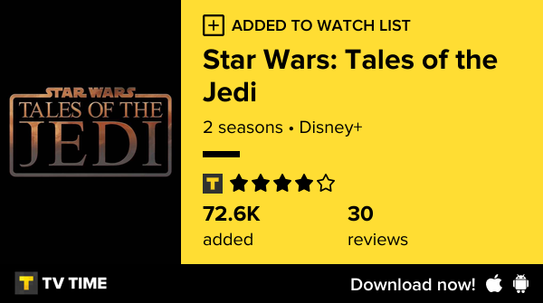 israelmdesign's tweet photo. I've just started following Star Wars: Tales of the Jedi https://t.co/AZQ1uub3gW #tvtime https://t.co/QBsh5qahhJ