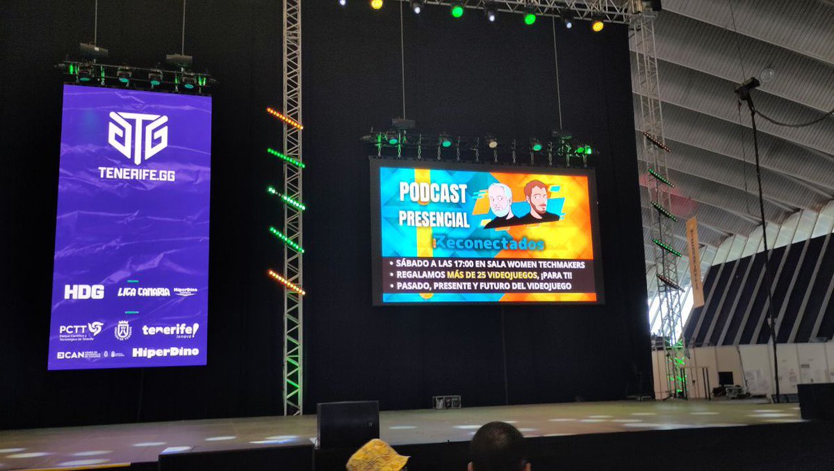 La <a href="/Tenerife_GG/">gamingexpgc</a> ya viste los colores de <a href="/ReconectadosPod/">Reconectados Videojuegos</a>🔵🟠

Todo preparado para mañana hacer un podcast con público donde todo el mundo participe, se lleve juegos de regalo, y hablemos de pasado, presente y futuro.

Os esperamos a las 17:00 en sala Women Techmakers👍🏻
#TGG23