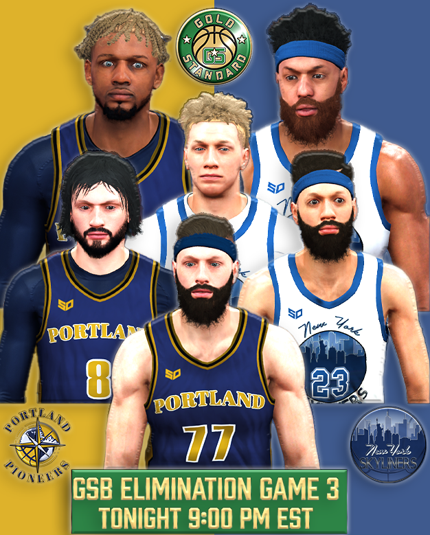 WatchGSB's tweet image. Game 3. Elimination. Championship appearance on the line. Who is going to be heading to the finals for a chance to win a title and whos going to be heading home? Find out tonight at 9:00p est.

@PioneersGSB x @SkylinersGSB 
#2kcommunity
