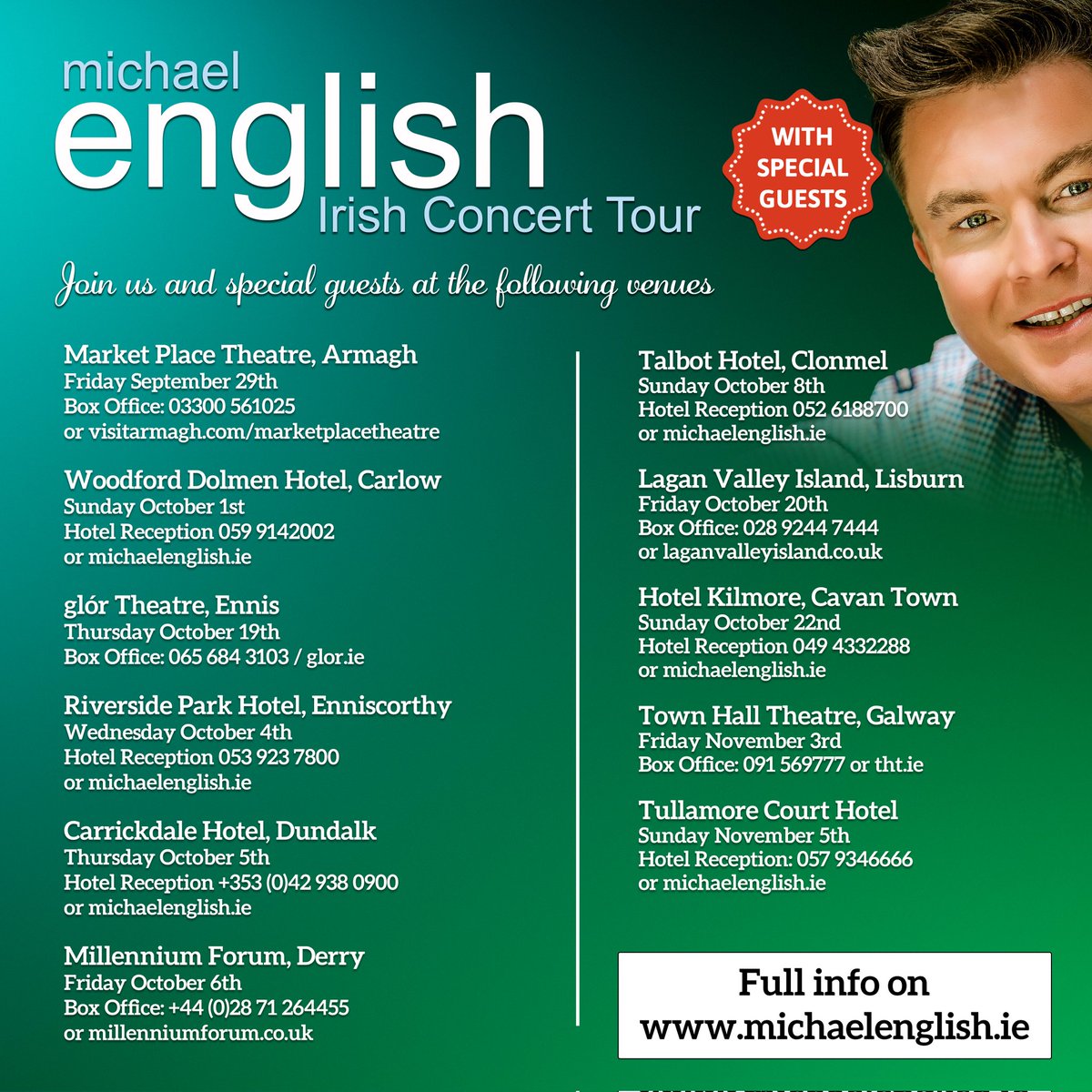 Join me on my Concert Tour this Autumn. Tickets on sale now!