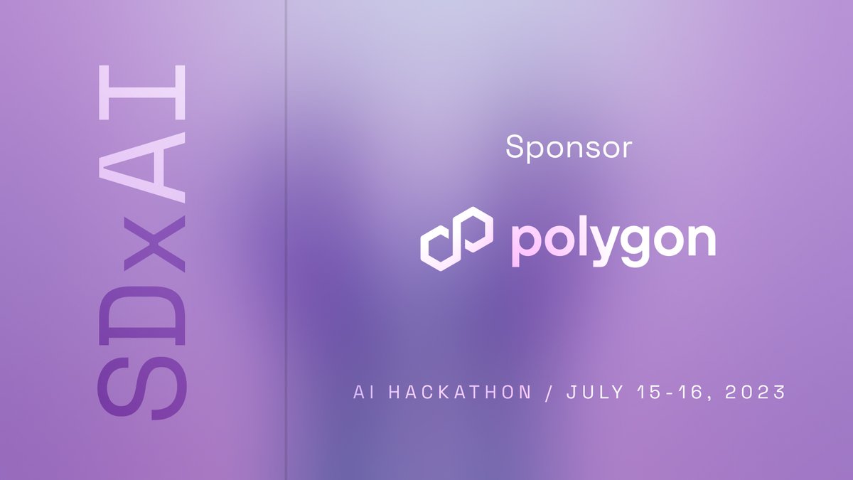 SDxCommunity's tweet image. We are now one day away from the #SDxAI23 hackathon and we're thrilled to share that @0xPolygonLabs will be matching @ETHSanDiego's $500 bounty

This increases the prize for the best Web3 x AI hack to a total of $1000

Let's build @0xPolygonDevs ✨