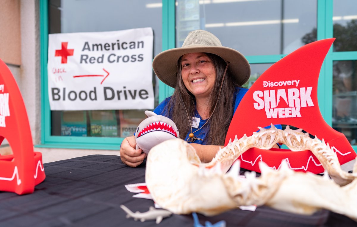 Calling all #SharkWeek fin-atics!🦈 We're partnering with @Discovery for #SharkWeek & invite you to dive in to help save lives. Join us at an exciting blood donation opportunity! 🗓️Sunday, July 16 ⏰10 a.m. to 4 p.m. 📍@thelivingcoast