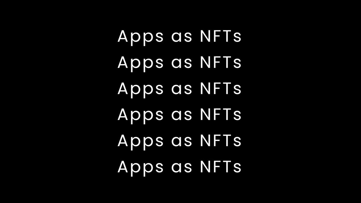 onlyarweave's tweet photo. Imagine if applications were entirely onchain -> this is possible on Arweave.

Videos, text, etc.,  and the actual code lives onchain. Every bit of functionality.

You get control of what version YOU want to use. And even trade entire apps as NFTs, perhaps? 😁 https://t.co/Cf0QbpMa8x