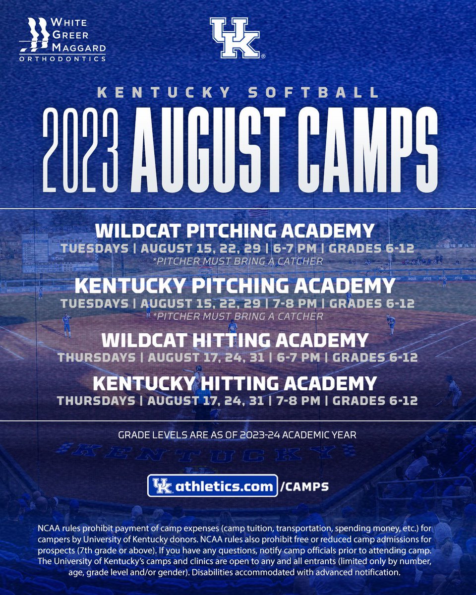 LIVE NOW! 😸💙 Register at ukathletics.com/camps