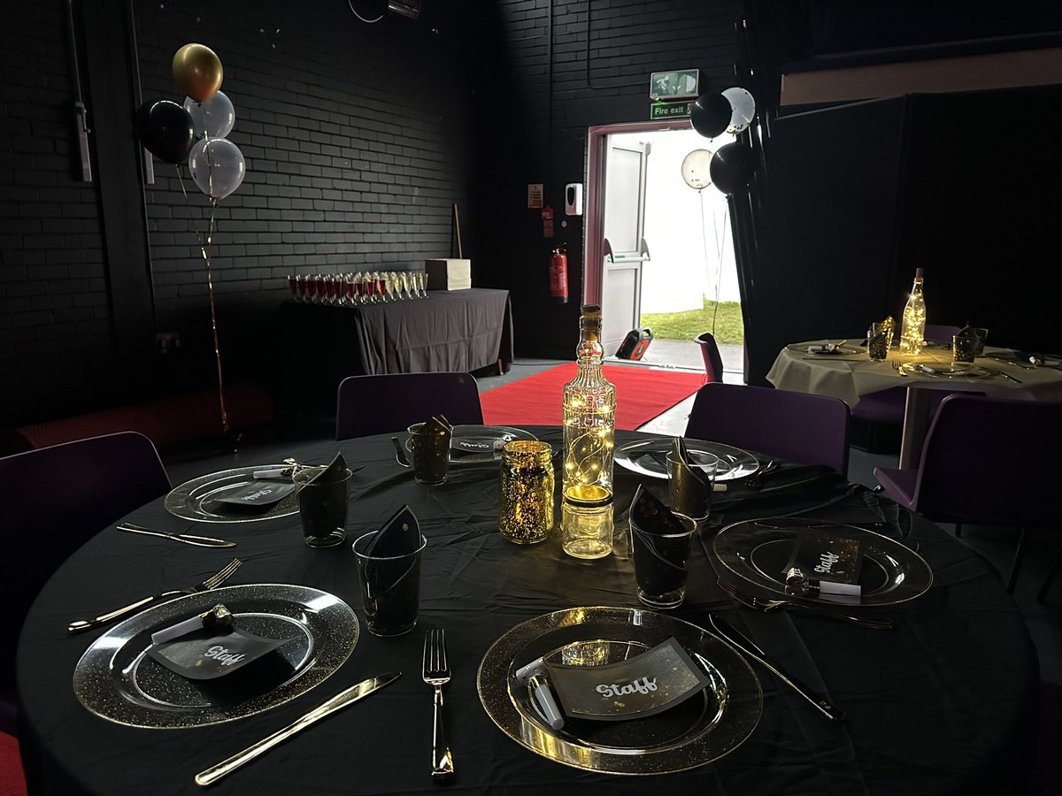 All set up ready for a great night at Yr13 Prom! Brilliantly designed &amp; organised by A Level PE student Caela, supported by her peers <a href="/StMichaelsBucks/">StMichaelsBucks</a>