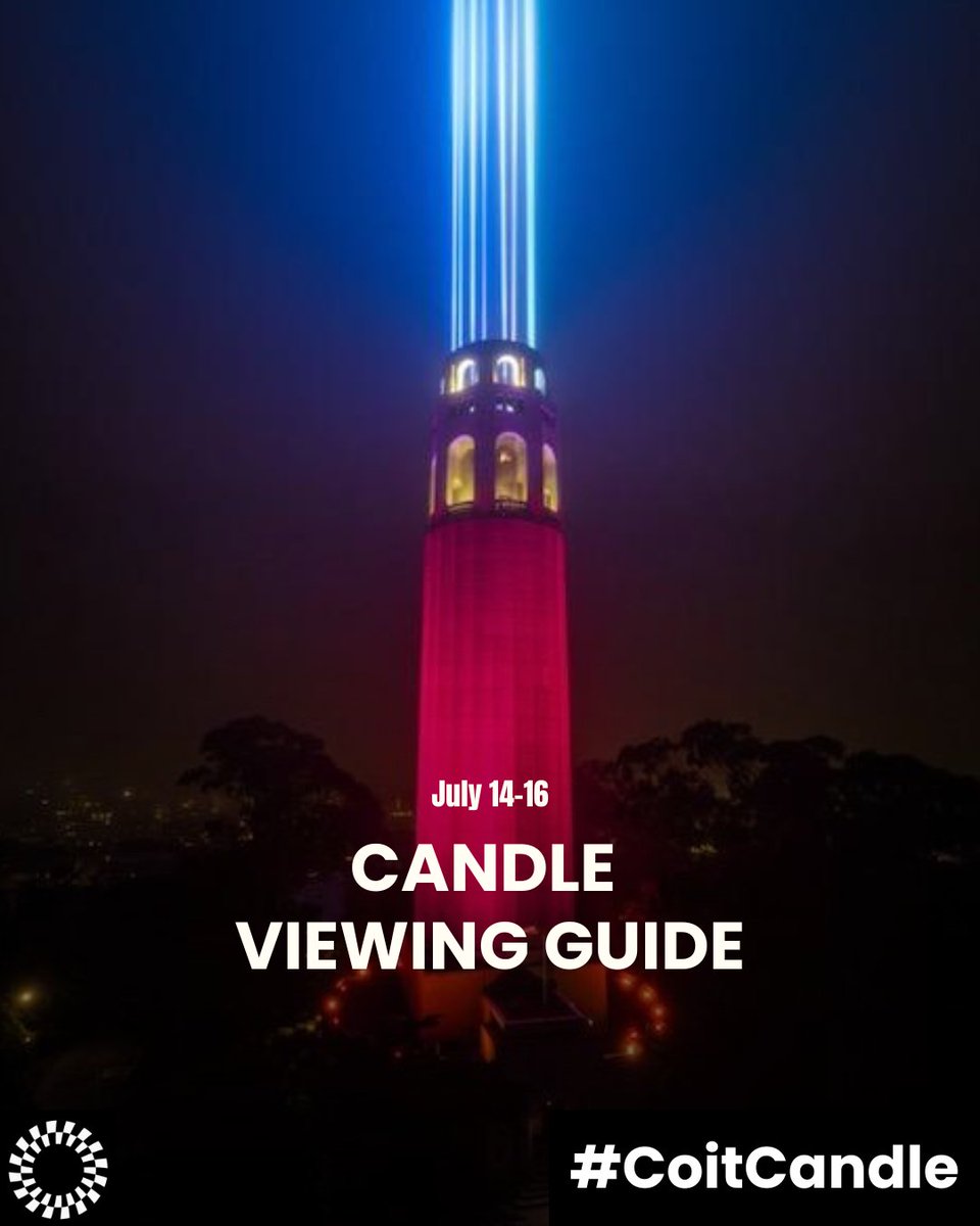 #CoitCandle will be on display for the next 3 nights (July 14-16 dusk to dawn) We put together a viewing guide to help you make the most of this dazzling art installation. Take a look at our full Viewing Guide here: loom.ly/EMSsK9U 📷: @jude_allen