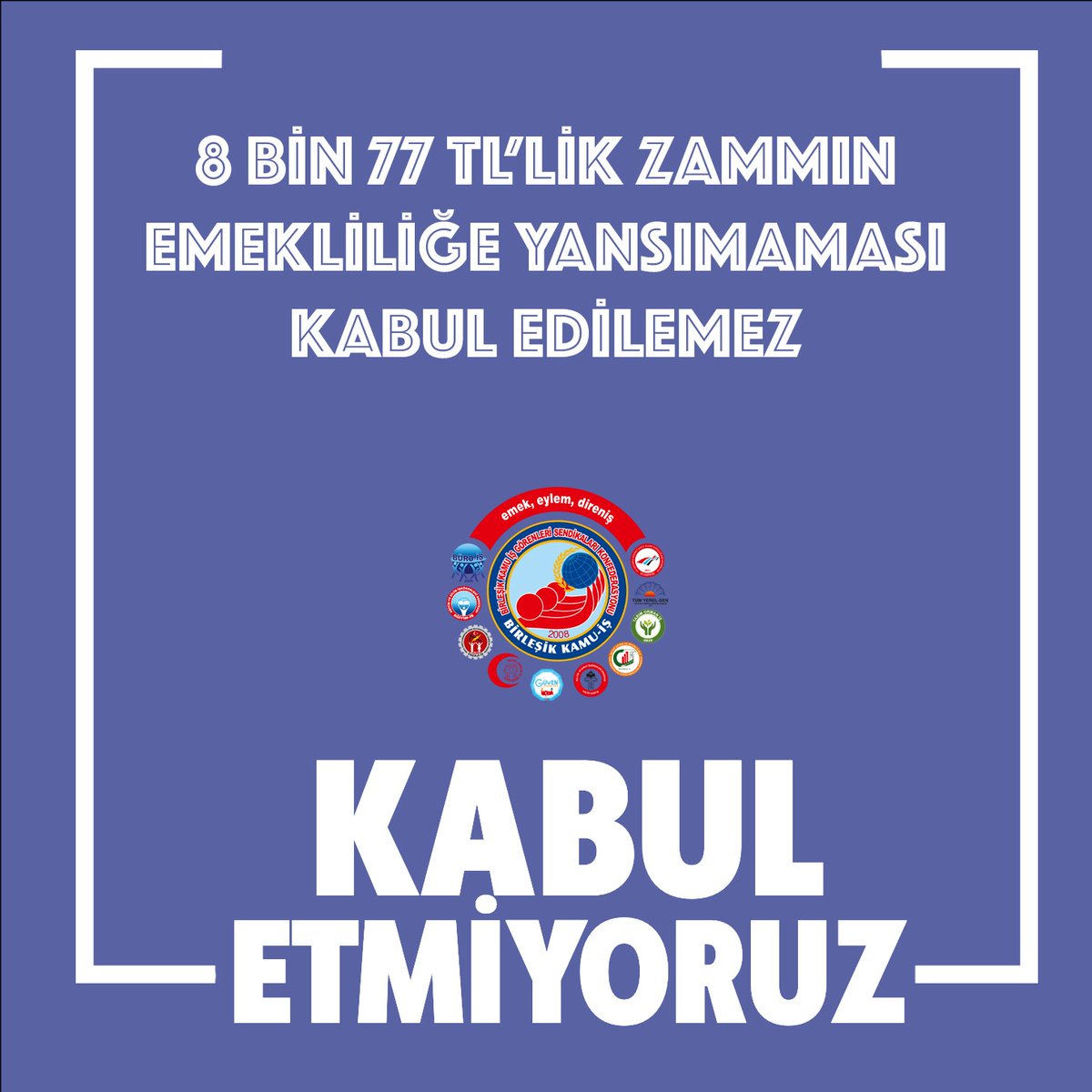 Meydanların sıcağı bizi yıldıramaz
@Gsi2015 
@BirlesikKamu_is #kabuletmiyoruz #MemurHakkınıAlamıyor