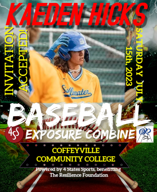 4StateSports1's tweet photo. We are excited to announce that @KaedenHicks13, a '24 C/P/Utility from @SHSPioneersBSBL &amp; @Sandlot_Tulsa has accepted our invitation to compete in the Exposure Combine at @redravensBB tomorrow! @RamsASUbaseball @WTAMUBaseball @SNUBaseball @NOCTONKBSBL @KWUBaseball @DoaneBaseball https://t.co/miyCwodBw0