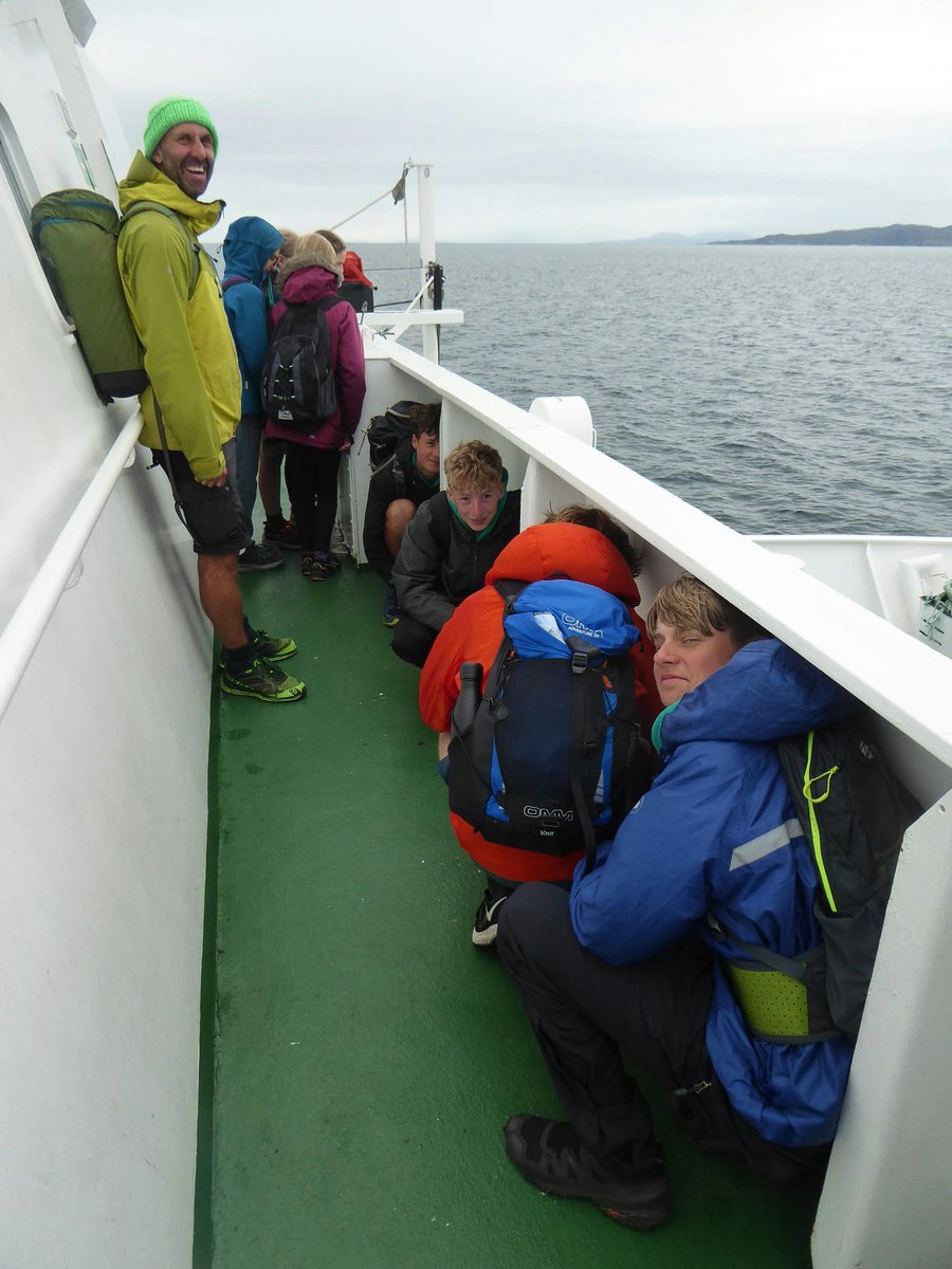 Farewell to Eigg. After a last dip in the sea and a time trial back to the ferry terminal, Team Eigg said goodbye to their home of the last 5 days. The ferry ride looking back at the island allowed time for some reflection and reminiscing. #NiddVentureAdventure #TeamEigg