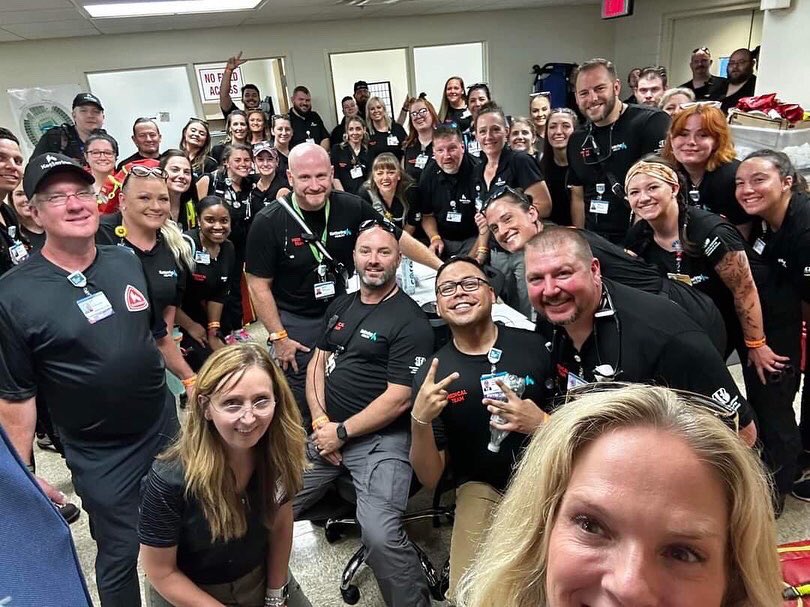 Our senior residents,  Dr. Amir Mansour, Dr. Luis Espinoza and Dr. Lucy Hale enjoyed providing medical assistance with Dr. Nancy Pook and Dr. Marni Teramana of <a href="/KetteringHealth/">Kettering Health</a> at the <a href="/taylorswift13/">Taylor Swift</a> concert at Paycor Stadium on July 1, 2023. #wsuem #emresidency #taylorswift