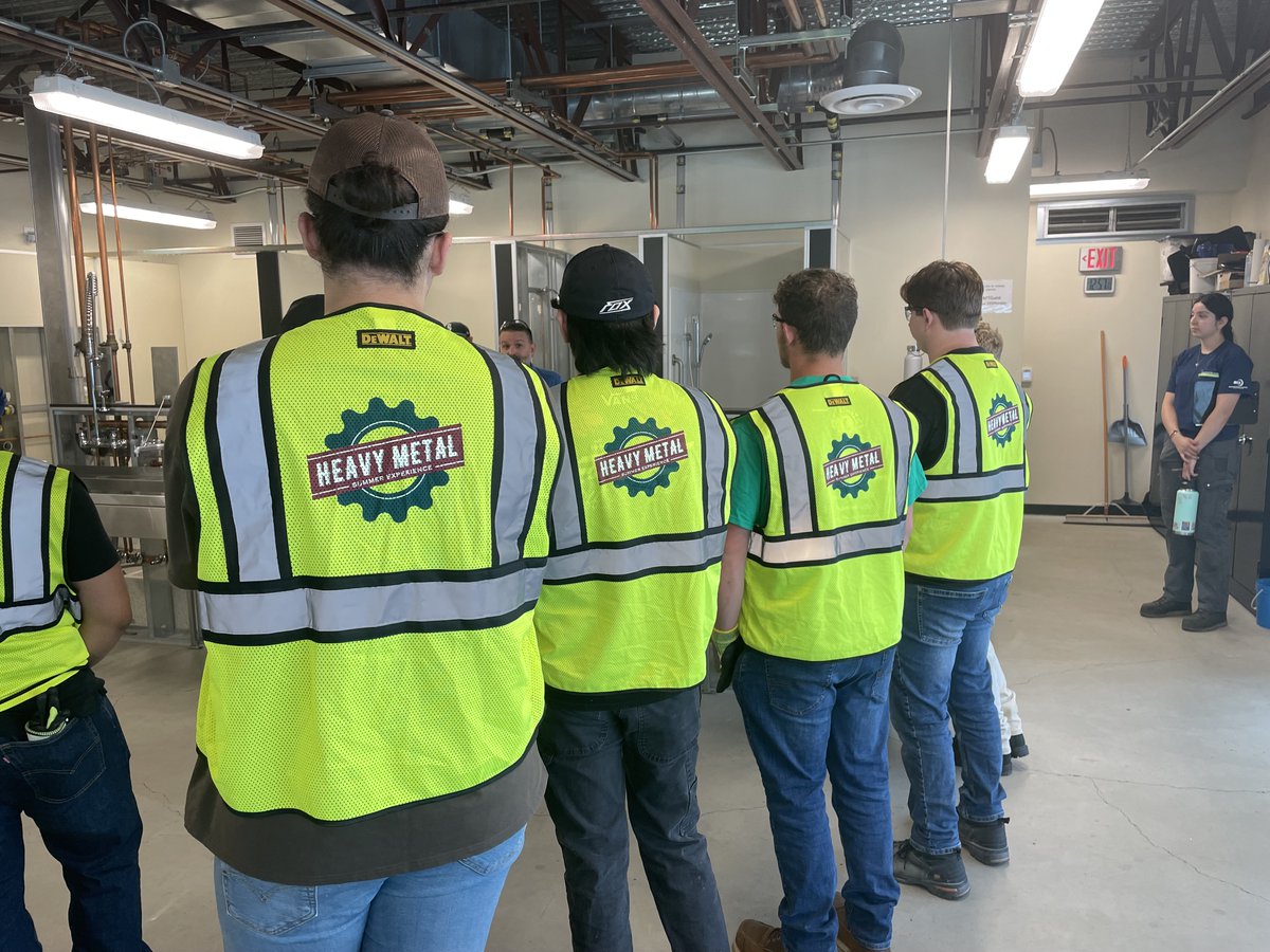 HermansonCo's tweet photo. Wrapping up Week 3 of the Heavy Metal Summer Experience (#HMSE), where students learn about careers in the #buildingtrades through hands-on projects.
Here are some photos from our recent visit to UA Local 32 Plumbers and Pipefitters! https://t.co/zq5mZTEoep
